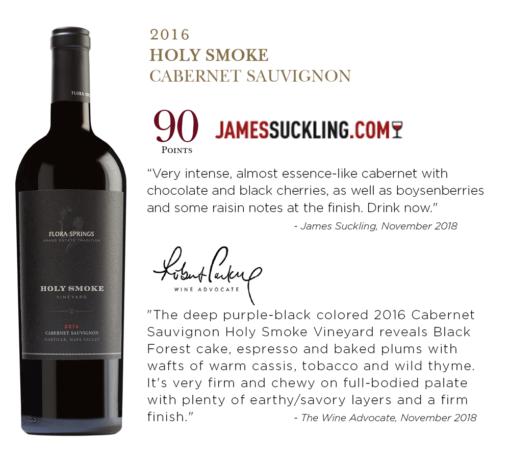 2016 Holy Smoke Cabernet Sauvignon Accolades