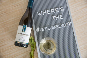 white wine emoji campaign with #whitewineemoji