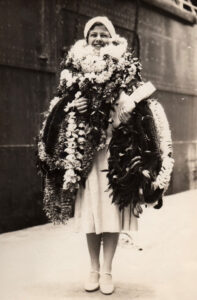 Flora Komes in Hawaii as a Young Woman