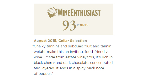 Flora Springs Trilogy 2012 Wine Enthusiast 93 Point Rating
