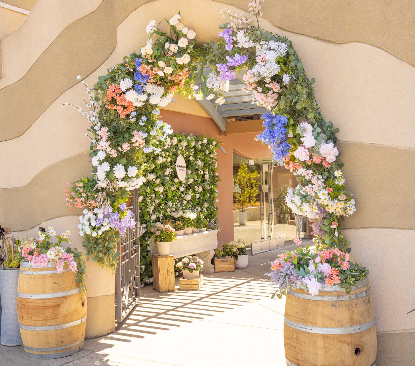 Floral Installation adds beauty and bloom to Flora Springs St. Helena Tasting Room | Flora Springs Napa Valley