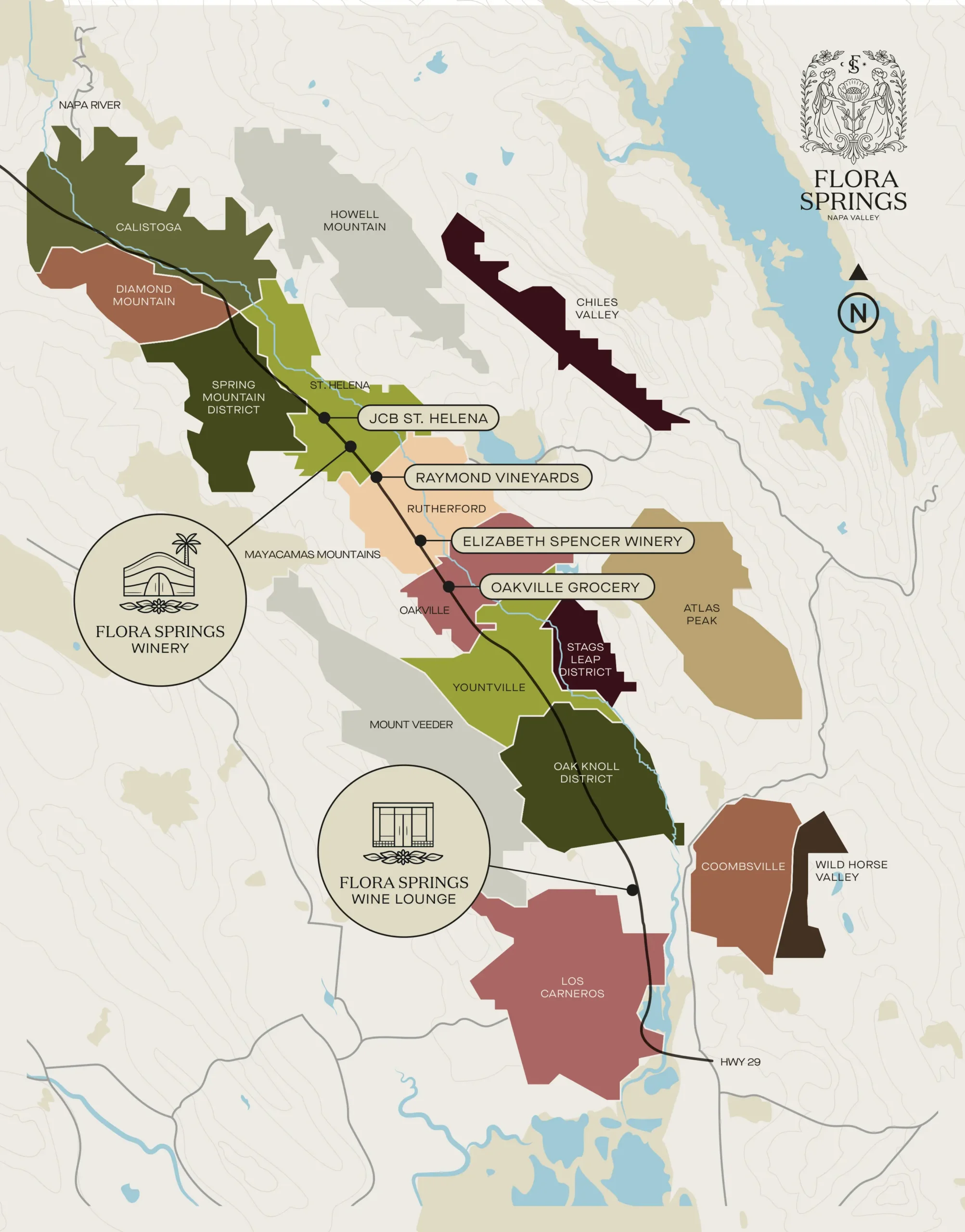 Flora Springs AVA Map