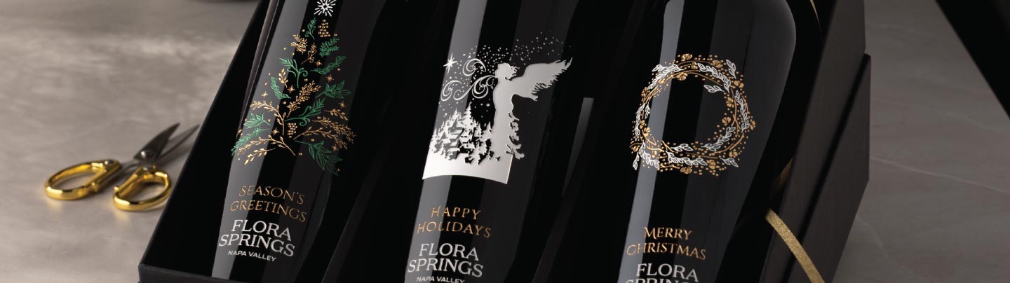 Holiday Etched Wines from Flora Springs Napa Valley